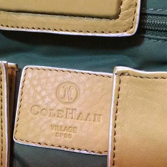 Vintage Cole Haan yellow pebble leather style handbag Excellent condition - Picture 6 of 6